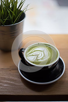 Greentea matcha latte on saturday.