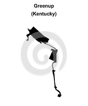 Greenup outline map