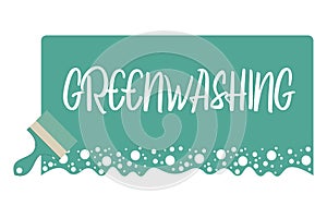 Greenwashing concept vector illustration on a white background