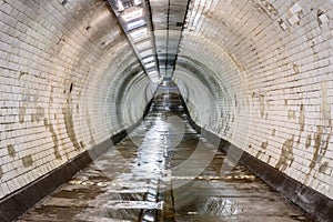 Greenwich Foot Tunnel beneath the River Thames photo