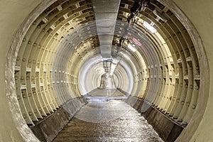 Greenwich Foot Tunnel beneath the River Thames photo