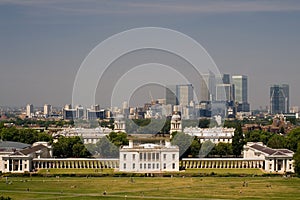 Greenwich Park and Canary Wharf