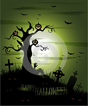 Greeny Halloween background