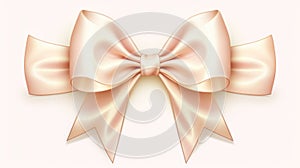 Greeting Beige Bow Party Wallpaper. Happy Birthday Greeting Card Banner Card Flyer Background Template