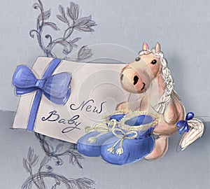 Greeting card for baby birth