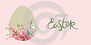 Greeting card or banner for Easter holidays.