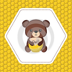 Greeting card with bear