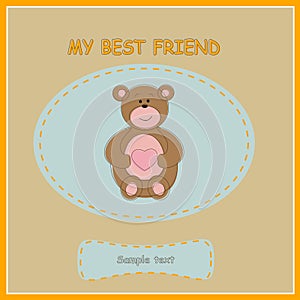 Greeting card with bear