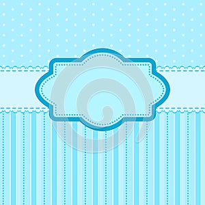 Greeting card with blank label