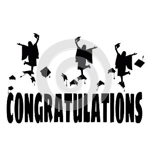 Greeting card - Celebration Education Graduation Student Success Learning Concept. Illustration background