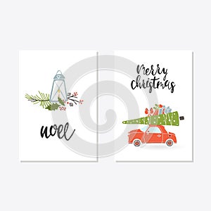 Greeting Card with christmas toys