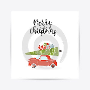 Greeting Card with christmas toys