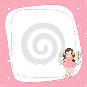 Greeting card with cute fairy