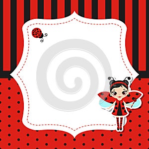 Greeting card with cute fairy