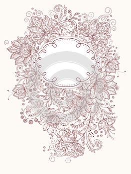 invitation floral greeting card