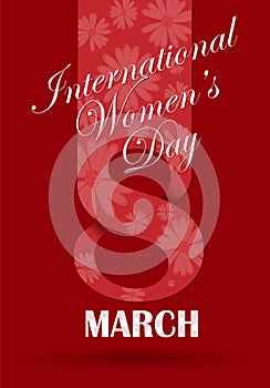 Greeting card dedicated to the international women`s day