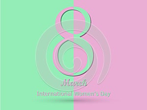 Greeting card dedicated to the international women`s day