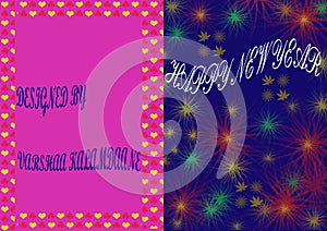 GREETING CARD-THIS DESIGN IS CREATED FOR  NEW YEAR photo