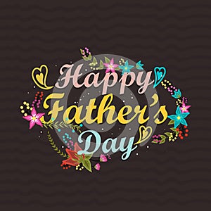 Greeting card design for Fathers Day celebration.