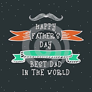 Greeting card design for Fathers Day celebration.