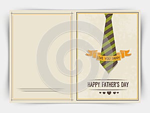 Greeting card design for Happy Fathers Day.