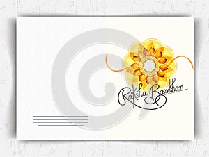 Greeting card dsign for Raksha Bandhan celebration.