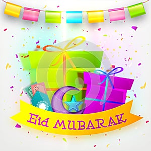 Greeting Card for Eid Mubarak celebration.