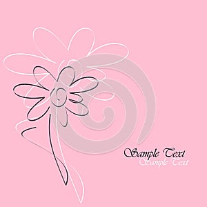 Greeting card with flower