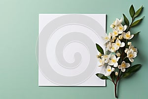 Greeting card flower copy space Card for Mothers day, 8 March, Happy Easter. Waiting for spring