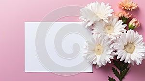Greeting card flower copy space Card for Mothers day, 8 March, Happy Easter. Waiting for spring