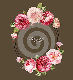 Greeting card with flowers, can be used as invitation card for wedding, birthday and other holiday and summer background