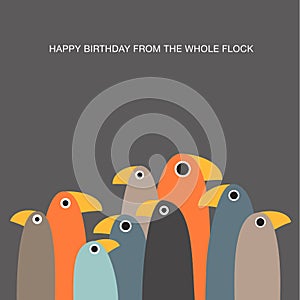 Tarjeta de felicitación ridículo observación de aves a espacio 