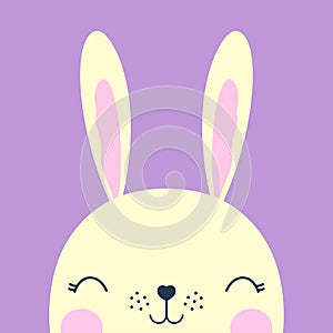 greeting card with funny bunny
