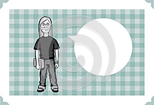 Greeting card with with geek programmer