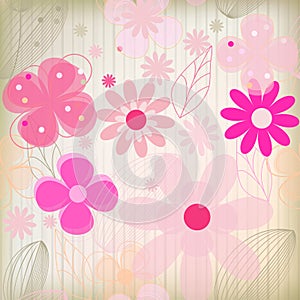 Greeting card gloral background vector