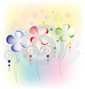 Greeting card gloral background vector