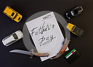 Greeting card, Happy Father`s Day, Banner photo