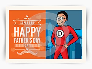 Greeting card for Happy Fathers Day celebration.