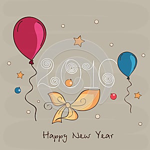 Greeting card for Happy New Year 2016.