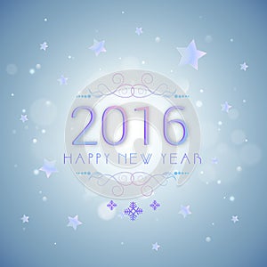 Greeting card for Happy New Year 2016.