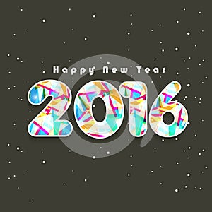 Greeting card for Happy New Year 2016.