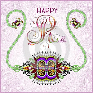 Greeting card for indian festive sisters and