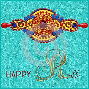 Greeting card for indian festive sisters and