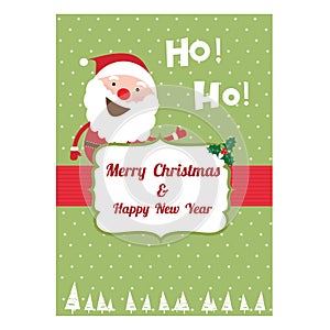 Greeting card: Merry Christmas Creative Hand Drawn card For Christmas Vector illustration.