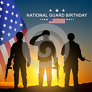 Greeting card for National Guard Day - 13 December