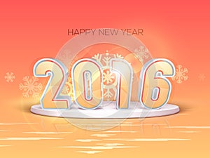 Greeting card for New Year 2016 celebration.