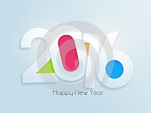 Greeting card for New Year 2016 celebration.