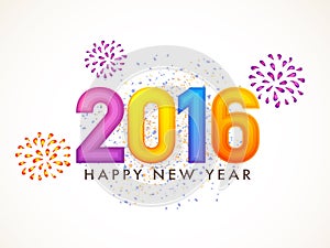 Greeting card for New Year 2016 celebration.