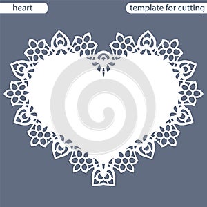 Greeting card with openwork border, paper doily under the cake, template for cutting