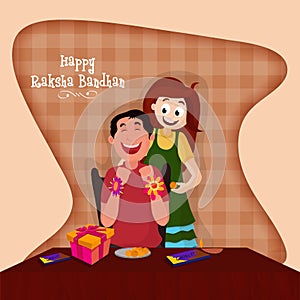 Greeting Card for Raksha Bandhan celebration.